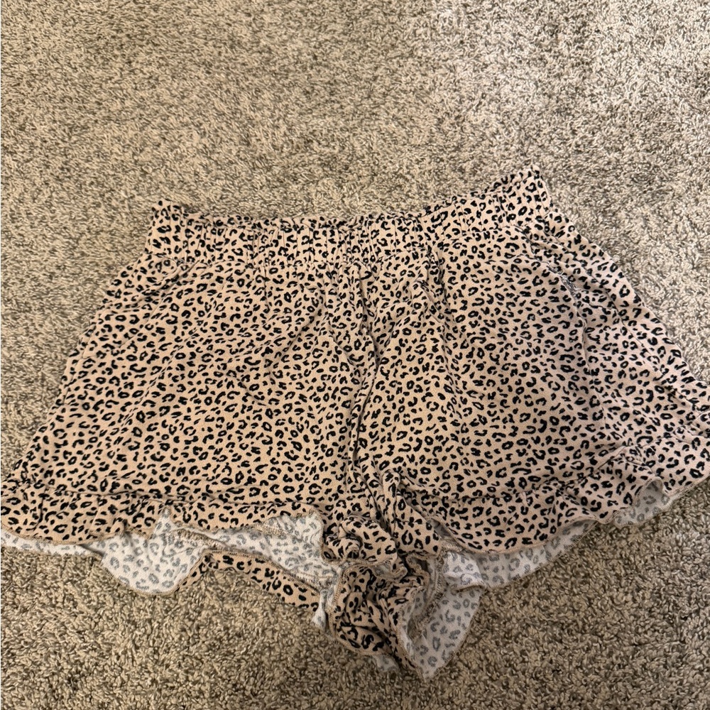 Blue Rain Animal Print Shorts